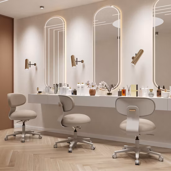 Verstellbarer hydraulischer Salon-Rollhocker für SPA-Massage