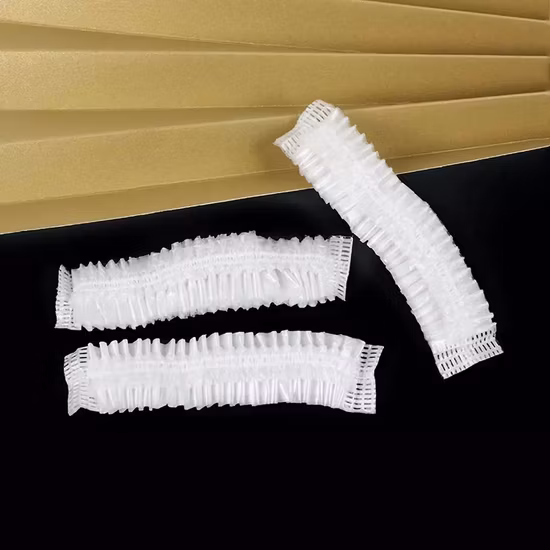 100 Stück Haarverarbeitung, wasserdichter Kunststoff, Einweg-Duschhaube für transparentes Haar für Frauen, Haarabdeckung, SPA, Salon, Hotel, Reisen